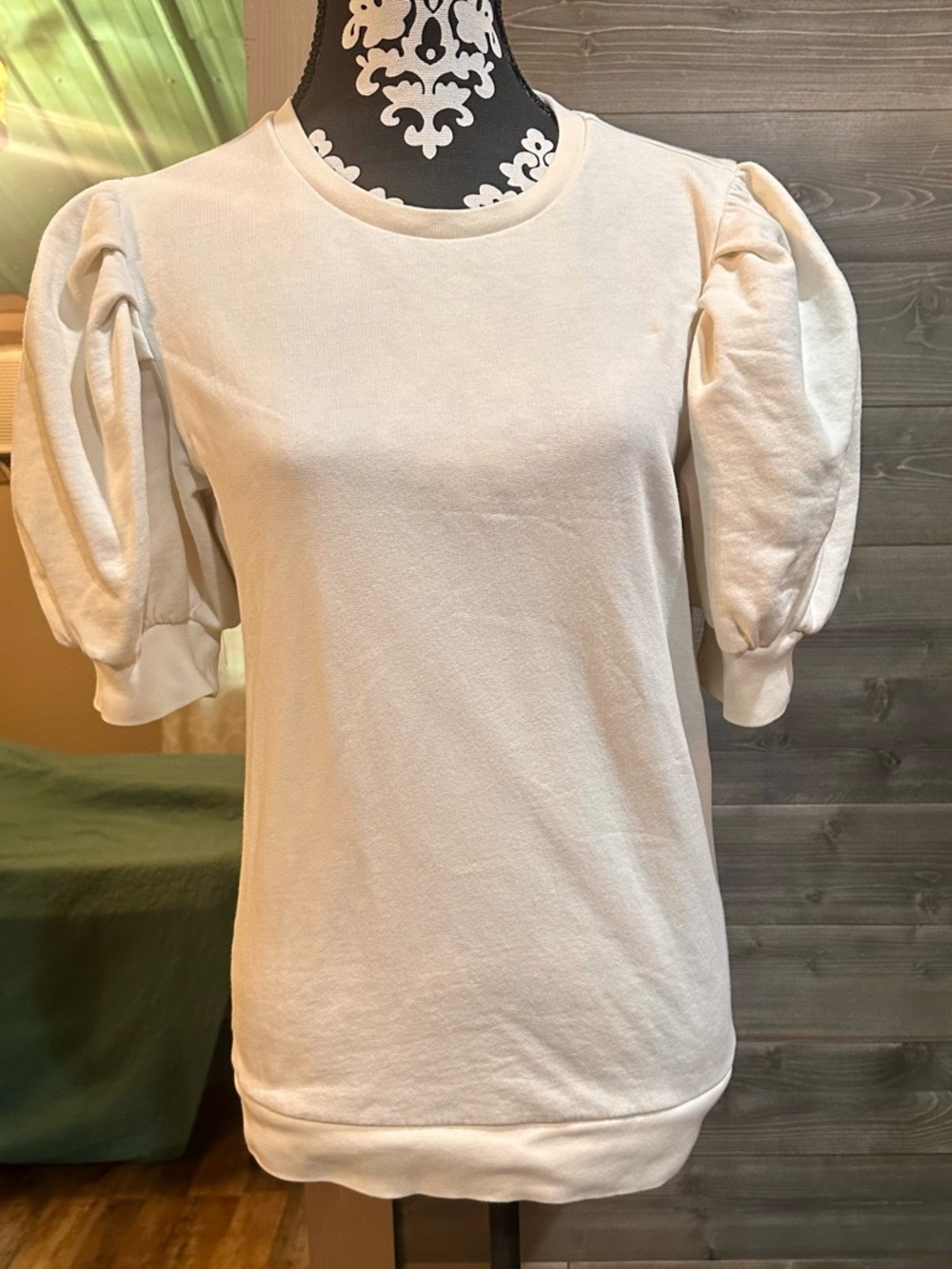 Frame Cream Puff-Sleeve Women's Top - Cream size